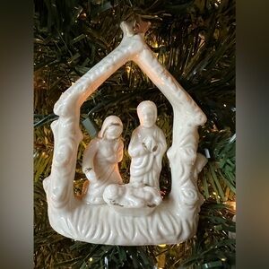 Ceramic Nativity Christmas Ornament